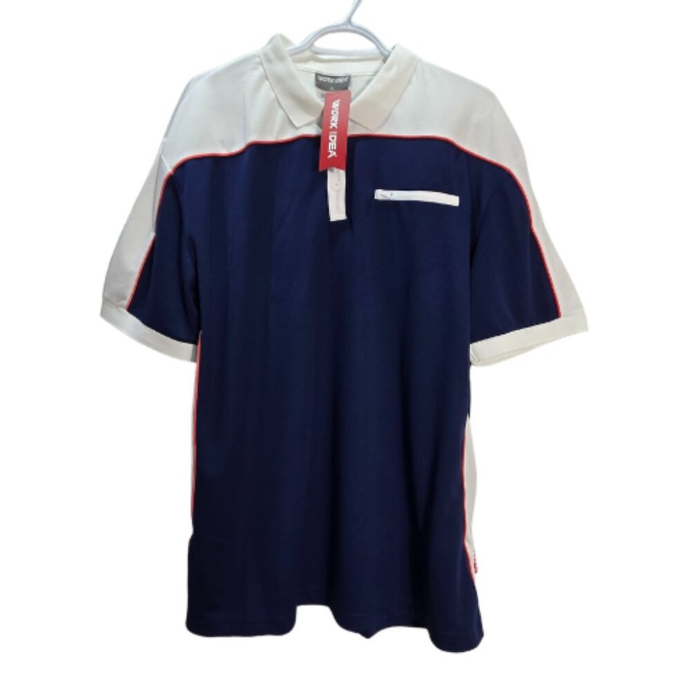 NWT | WORK IDEA Colorblock Performance Polo | Zipper Pocket | Size XL